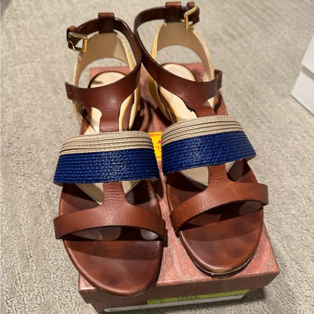 Etro Scarpa Donna Pavone Multiple Colored Sandals - Size 39